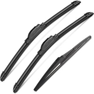 3pcs Wiper Blades 24"/20"/11" for Kia Soul 2010–2019, Sorento 2011–2015, OEM Fit